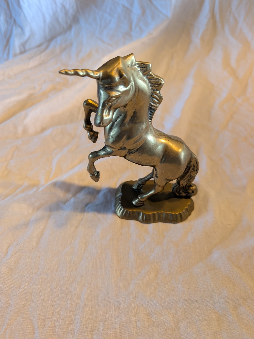 2/100$ Vintage Gold brass Unicorn Figurine